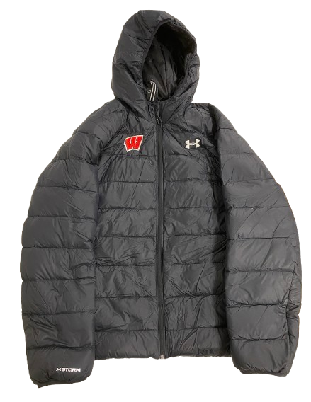 Quincy Burroughs Wisconsin Football Player Exclusive Under Armour Storm Winter Jacket (Size L)