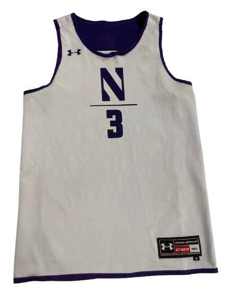 Ty Berry Northwestern Basketball Player Exclusive Reversible Practice Jersey (Size M)