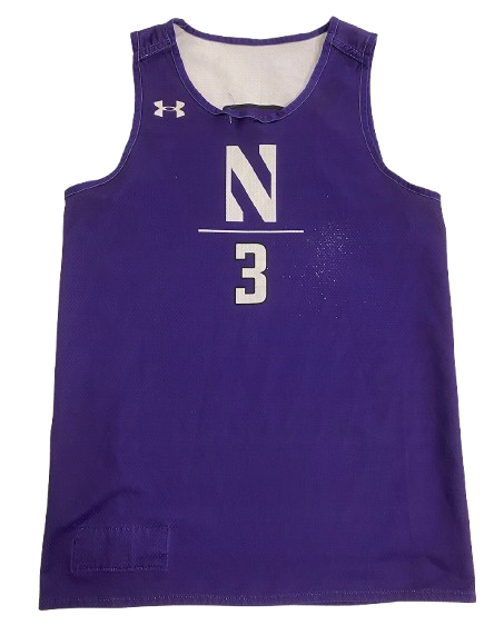 Ty Berry Northwestern Basketball Player Exclusive Reversible Practice Jersey (Size M)