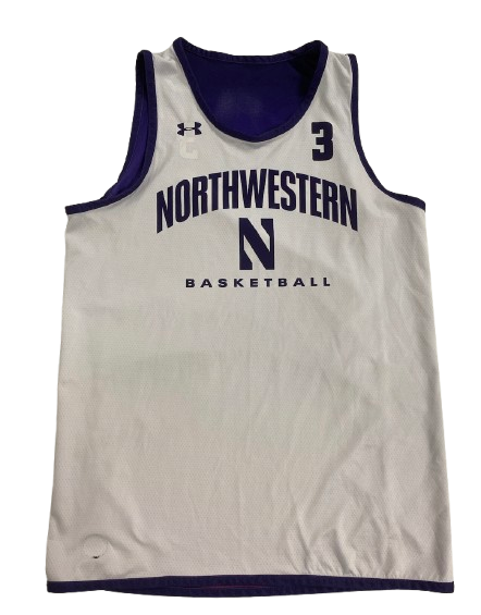 Ty Berry Northwestern Basketball Player Exclusive Reversible Practice Jersey (Size L)