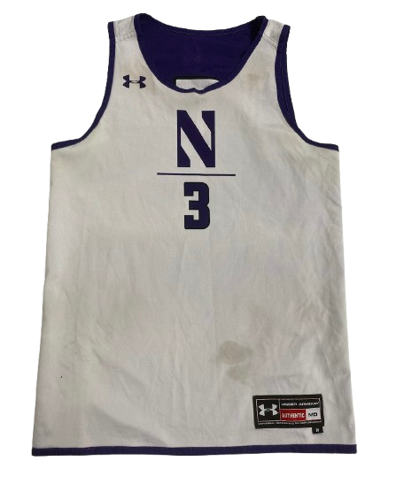 Ty Berry Northwestern Basketball Player Exclusive Reversible Practice Jersey (Size M)