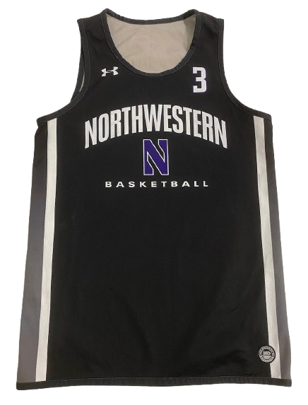 Ty Berry Northwestern Basketball Player Exclusive Reversible Practice Jersey (Size M)