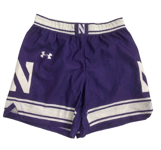 Ty Berry Northwestern Basketball Game Worn Shorts (Size M)