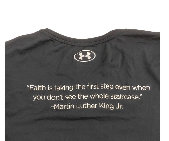 Ty Berry Northwestern Basketball Player Exclusive "MLK" Pre-Game Warm-Up Long Sleeve Shooting Shirt with Player Tag (Size L)