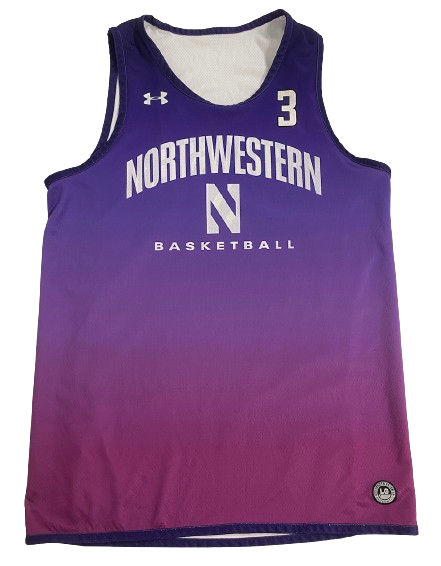 Ty Berry Northwestern Basketball Player Exclusive Reversible Practice Jersey (Size L)