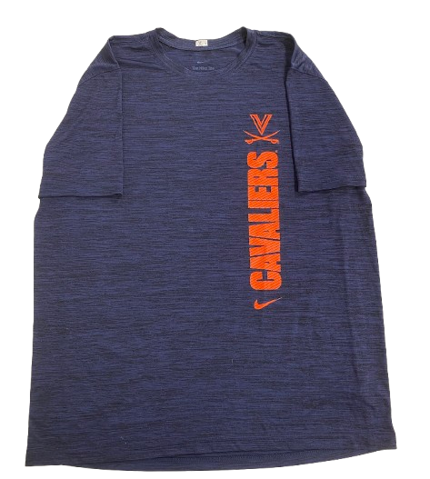 Jalen Warley Virginia Basketball Team Issued Workout Shirt (Size XL)