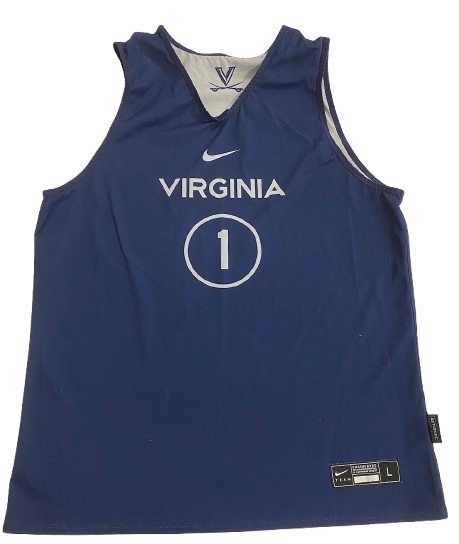 Jalen Warley Virginia Basketball Player Exclusive Reversible Practice Jersey (Size L)