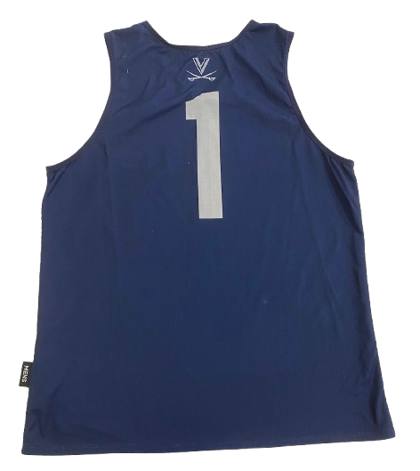 Jalen Warley Virginia Basketball Player Exclusive Reversible Practice Jersey (Size L)