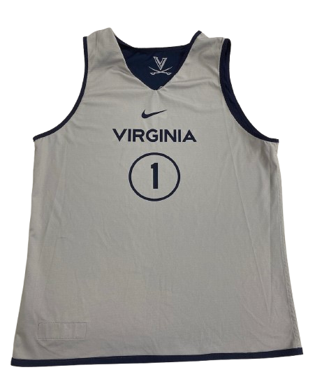 Jalen Warley Virginia Basketball Player Exclusive Reversible Practice Jersey (Size L)