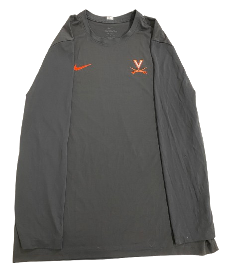 Jalen Warley Virginia Basketball Team Issued Long Sleeve Shirt (Size XL)