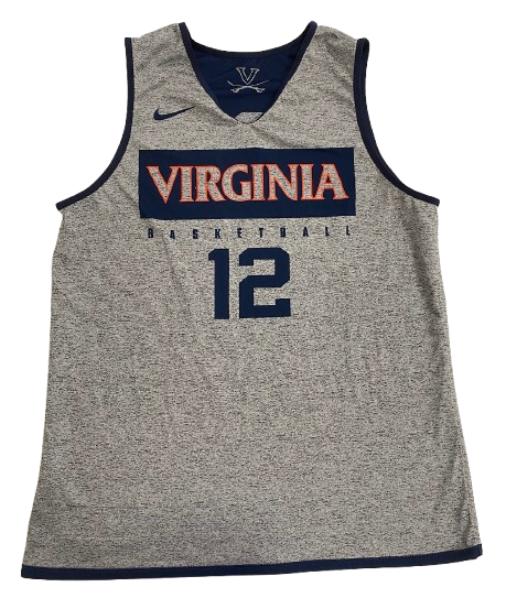 Jalen Warley Virginia Basketball Player Exclusive Reversible Practice Jersey (Size M)