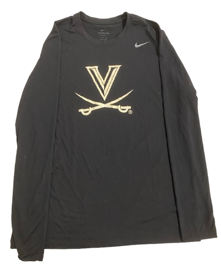 Jalen Warley Virginia Basketball Team Issued Long Sleeve Shirt (Size XL)