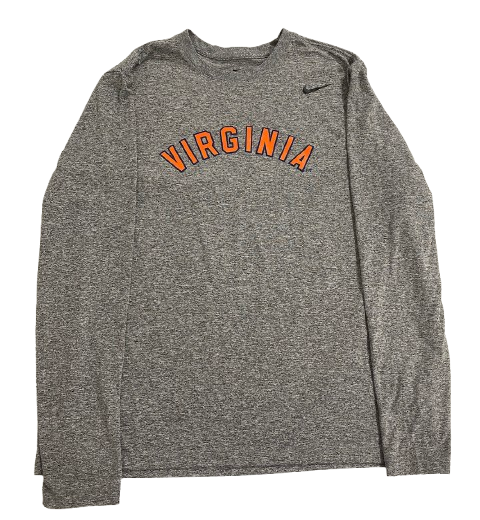 Jalen Warley Virginia Basketball Team Issued Long Sleeve Shirt (Size XL)