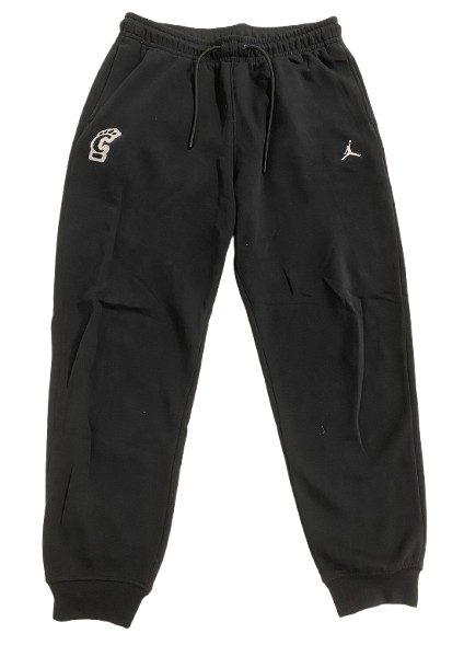CJ Fredrick Cincinnati Basketball Player Exclusive Sweatpants with Raised Felt Logo (Size L)