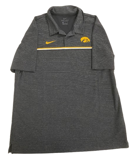 CJ Fredrick Iowa Basketball Team Issued Polo Shirt (Size L)
