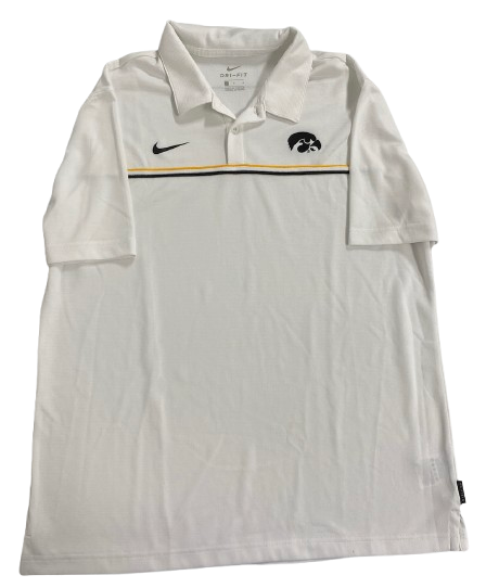 CJ Fredrick Iowa Basketball Team Issued Polo Shirt (Size L)
