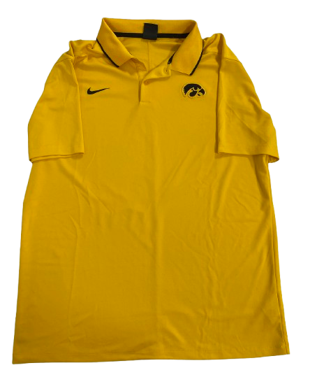 CJ Fredrick Iowa Basketball Team Issued Polo Shirt (Size L)