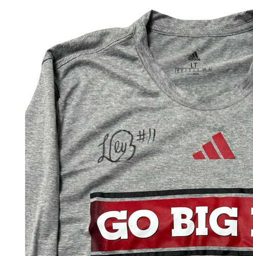 Leyla Blackwell Nebraska Volleyball SIGNED Player Exclusive "GO BIG RED" Long Sleeve Shirt (Size LT)