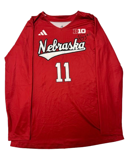 Leyla Blackwell Nebraska Volleyball SIGNED Game Jersey (Size L)