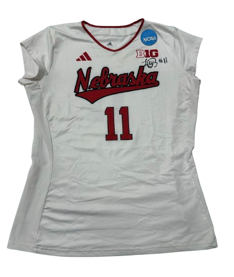 Leyla Blackwell Nebraska Volleyball SIGNED Game Jersey with NCAA Tournament Patch (Size L)