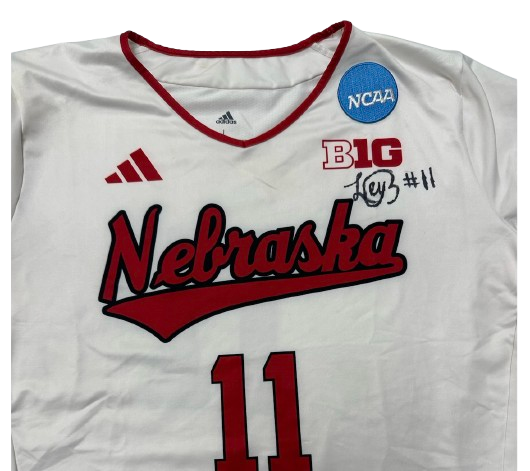 Leyla Blackwell Nebraska Volleyball SIGNED Game Jersey with NCAA Tournament Patch (Size L)