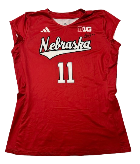 Leyla Blackwell Nebraska Volleyball SIGNED Game Jersey (Size L)