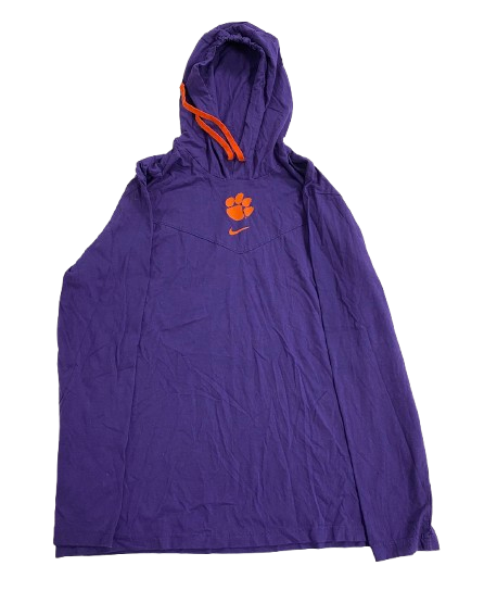 Hamp Greene Clemson Football Team Issued Performance Hoodie (Size L)