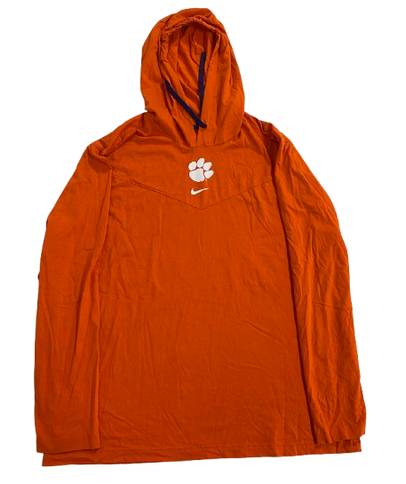 Hamp Greene Clemson Football Team Issued Performance Hoodie (Size L)
