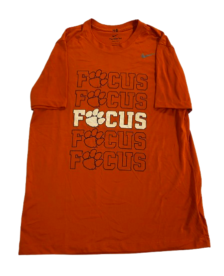 Hamp Greene Clemson Football Player Exclusive "FOCUS / INSIDE OUT" Workout Shirt (Size L)