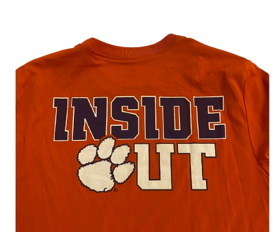 Hamp Greene Clemson Football Player Exclusive "FOCUS / INSIDE OUT" Workout Shirt (Size L)