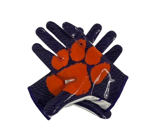 Hamp Greene Clemson Football Player Exclusive Gloves (Size XL)
