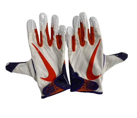 Hamp Greene Clemson Football Player Exclusive Gloves (Size XL)