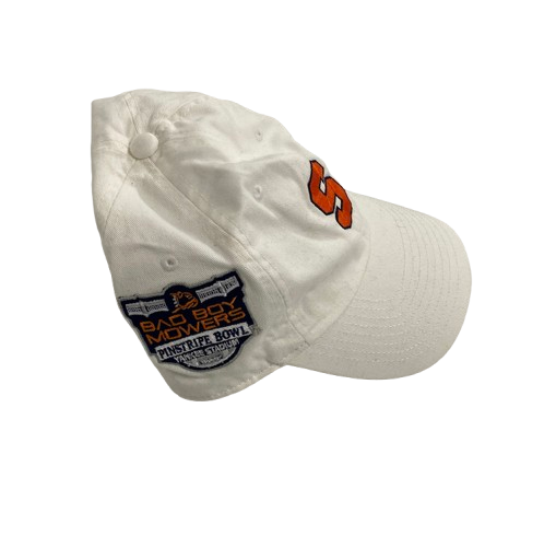 Trebor Pena Syracuse Football Player Exclusive Set of (2) Hats - including "2022 Bad Boy Mowers Pinstripe Bowl Yankee Stadium" Hat