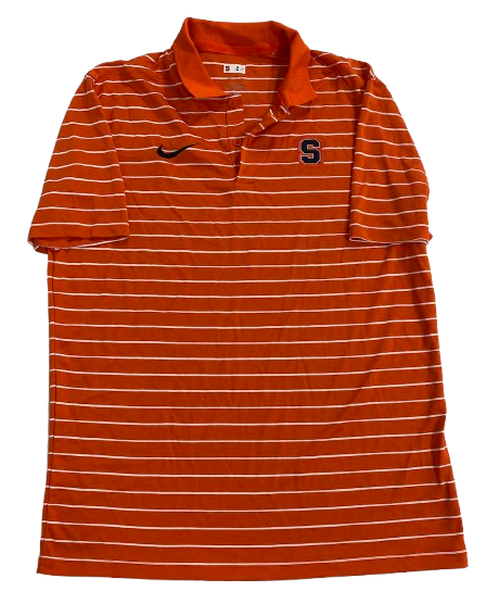 Trebor Pena Syracuse Football Team Issued Polo Shirt with Player Tag (Size M)