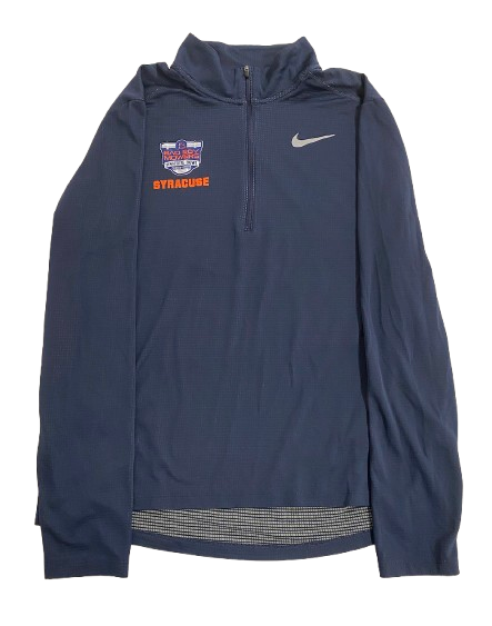 Trebor Pena Syracuse Football Player Exclusive "2022 Bad Boy Mowers Pinstripe Bowl Yankee Stadium" Quarter-Zip Pullover (Size L)