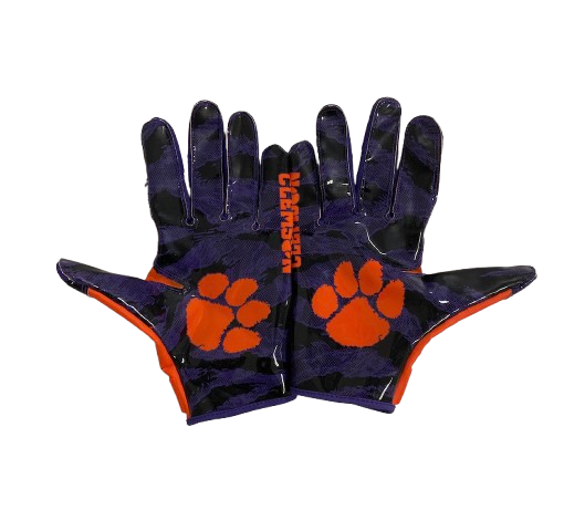 Hamp Greene Clemson Football Player Exclusive Gloves (Size L)