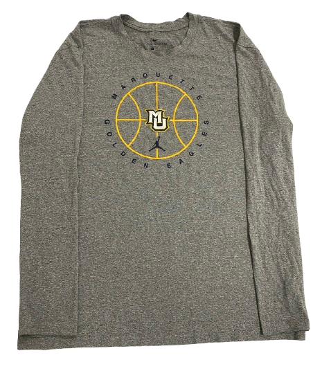 Justin Lewis Marquette Basketball Player Exclusive Long Sleeve Shirt (Size XL)