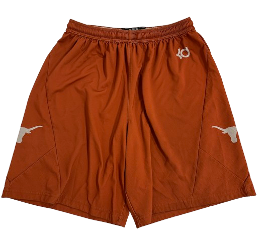 Arthur Kaluma Texas Basketball Player Exclusive Practice Shorts with "Kevin Durant" Logo (Size XL)
