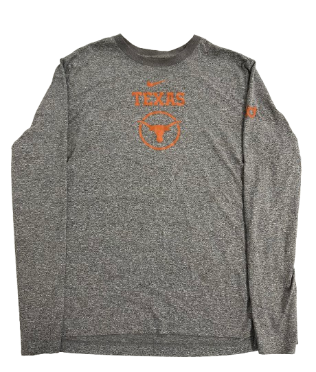 Arthur Kaluma Texas Basketball Player Exclusive Long Sleeve Workout Shirt with "Kevin Durant" Logo (Size XL)