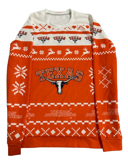 Arthur Kaluma Texas Basketball & Athletics Christmas Sweater (Size XL)