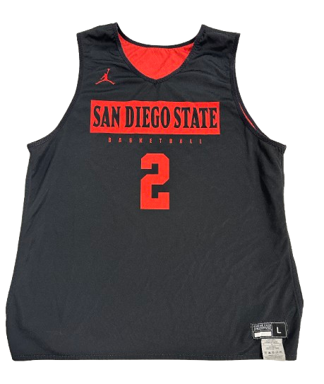 Adam Seiko San Diego State Basketball Player Exclusive Reversible Practice Jersey (Size L)