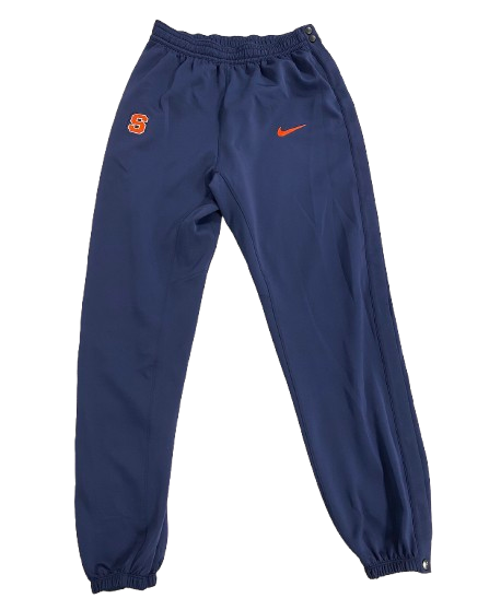 Lucas Taylor Syracuse Basketball Player Exclusive Pre-Game Warm-Up Snap-Off Sweatpants (Size LT)