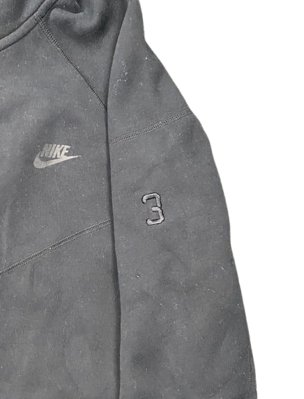 Lucas Taylor Syracuse Basketball Player Exclusive "SYRACUSE SCRIPT" All Black Nike Tech Fleece Full Sweatsuit with 