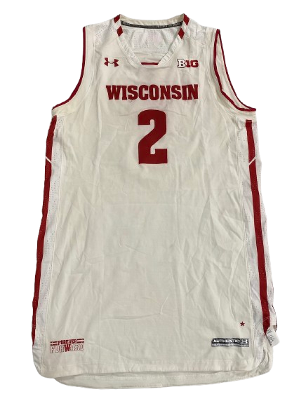 Aleem Ford Wisconsin Basketball 2017 Season Game Worn Jersey - Freshman Season (Size XL)