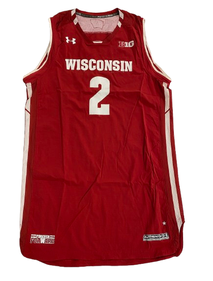 Aleem Ford Wisconsin Basketball 2018 Season Game Worn Jersey - Sophomore Season (Size XL)