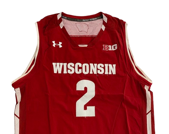 Aleem Ford Wisconsin Basketball 2018 Season Game Worn Jersey - Sophomore Season (Size XL)