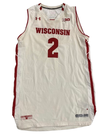 Aleem Ford Wisconsin Basketball 2018 Season Game Worn Jersey - Sophomore Season (Size XL)