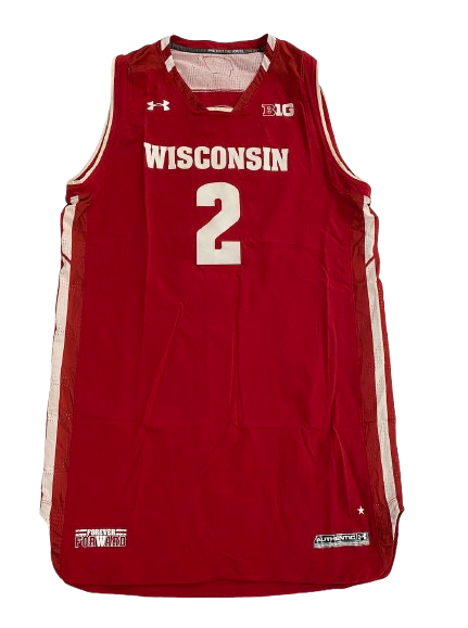 Aleem Ford Wisconsin Basketball 2017 Season Game Worn Jersey - Freshman Season (Size XL)
