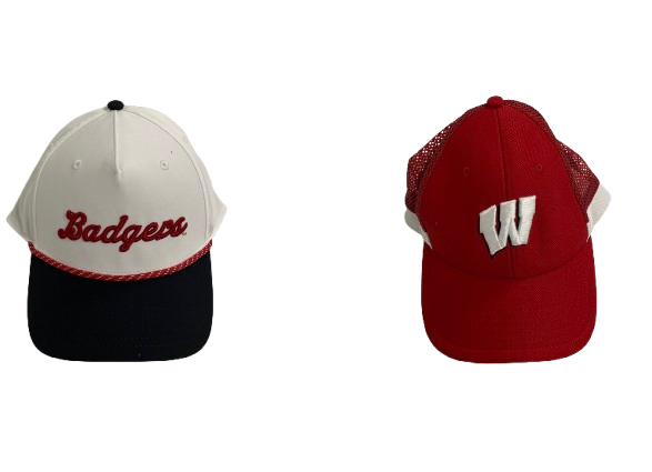 Aleem Ford Wisconsin Basketball Team Issued Set of (2) Hats