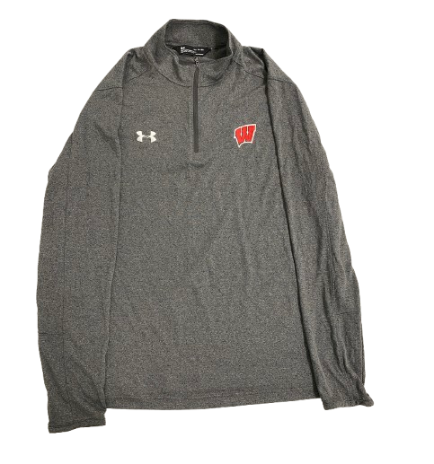 Aleem Ford Wisconsin Basketball Team Issued Quarter-Zip Pullover (Size XL)